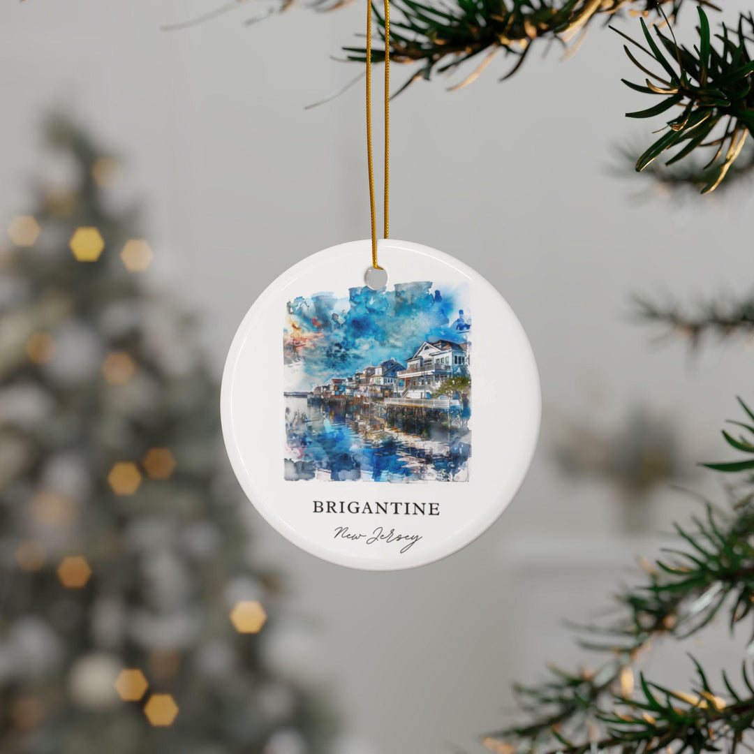 Brigantine NJ Ornament: Unique Brigantine Souvenir, Brigantine Xmas Decor, and Authentic Jersey Shore Gift
