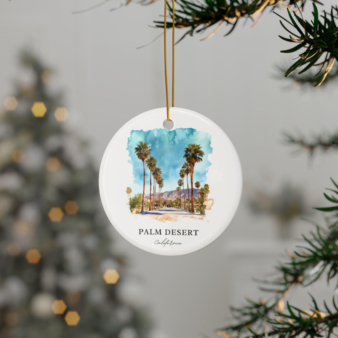Palm Desert Ornament: Unique Palm Desert Souvenir, Palm Desert Xmas Decor, and Authentic SoCal Gift