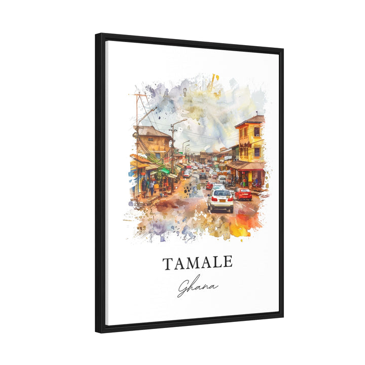 Tamale Ghana Art, Ghana Print, Tamale Ghana Watercolor Art, Tamale Ghana Gift,