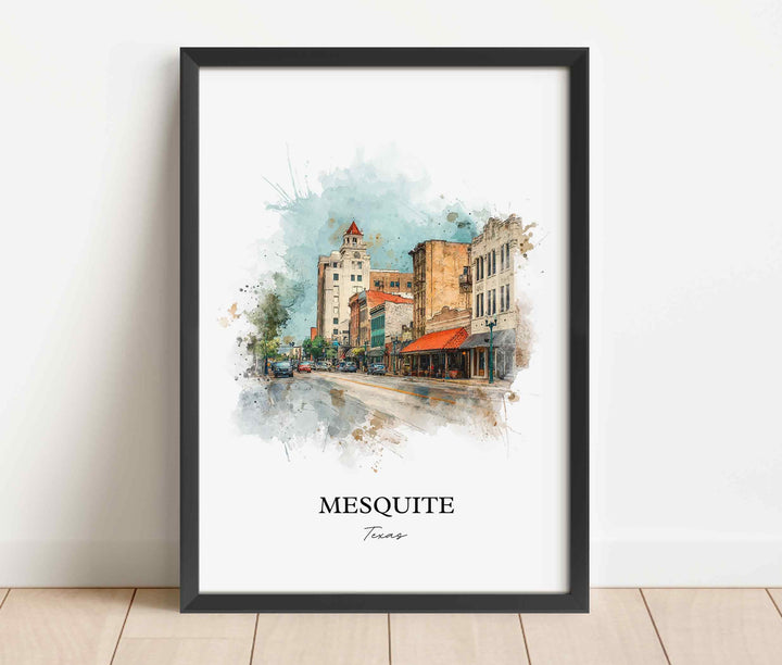 Mesquite, Texas – Watercolor Art Print