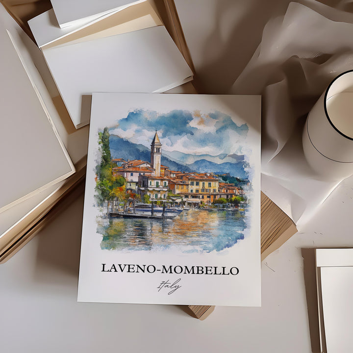 Laveno-Mombello Wall Art, Varese Print, Lombardy Province Artwork, Laveno-Mombello Gift, Travel Print, Travel Poster, Housewarming Gift