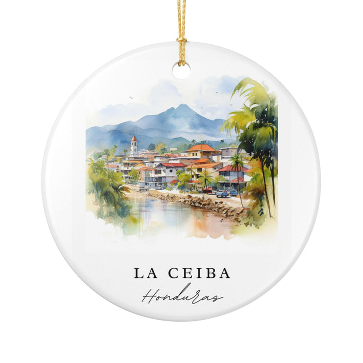 La Ceiba Ornament: Unique La Ceiba Souvenir, Honduras Xmas Decor, and Authentic La Ceiba Honduras Gift