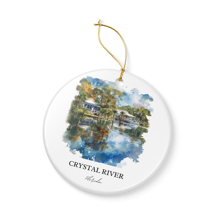 Crystal River FL Ornament: Unique Crystal River Souvenir, Crystal River Xmas Decor, and Authentic Crystal River Florida Gift