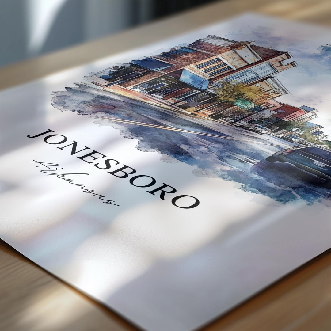 Jonesboro, Arkansas – Watercolor Art Print