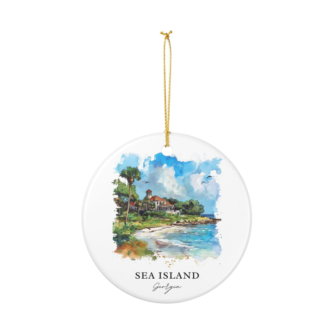 Sea Island Georgia Ornament: Unique Sea Island GA Souvenir, Georgia Xmas Decor, and Authentic Sea Island GA Gift
