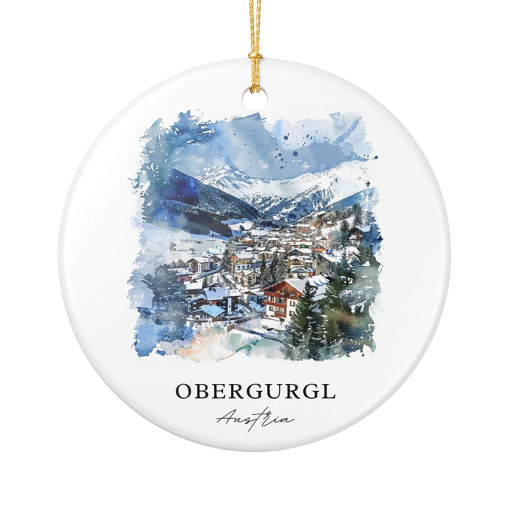 Obergurgl Ornament: Unique Obergurgl Austria Souvenir, Austria Xmas Decor, and Authentic Austrian Gift