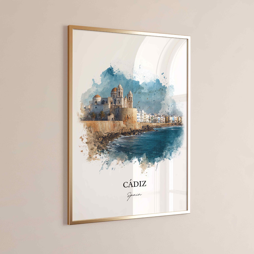 Cadiz, Spain – Watercolor Art Print