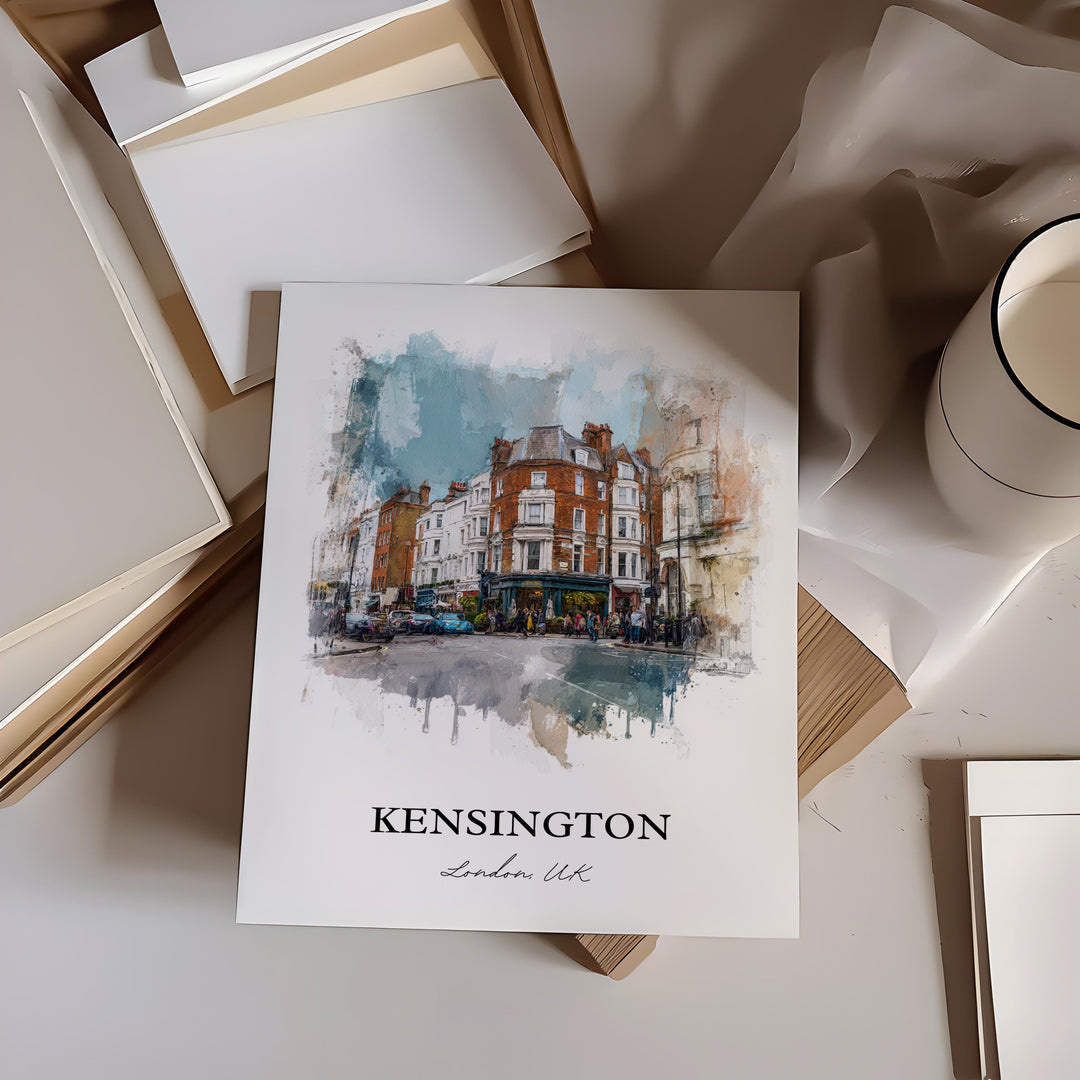 Kensington, London – Watercolor Art Print