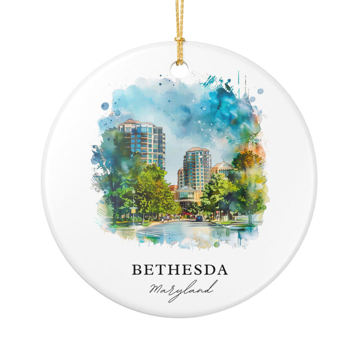 Bethesda MD Ornament: Unique Bethesda Souvenir, Bethesda MD Xmas Decor, and Authentic Maryland Gift