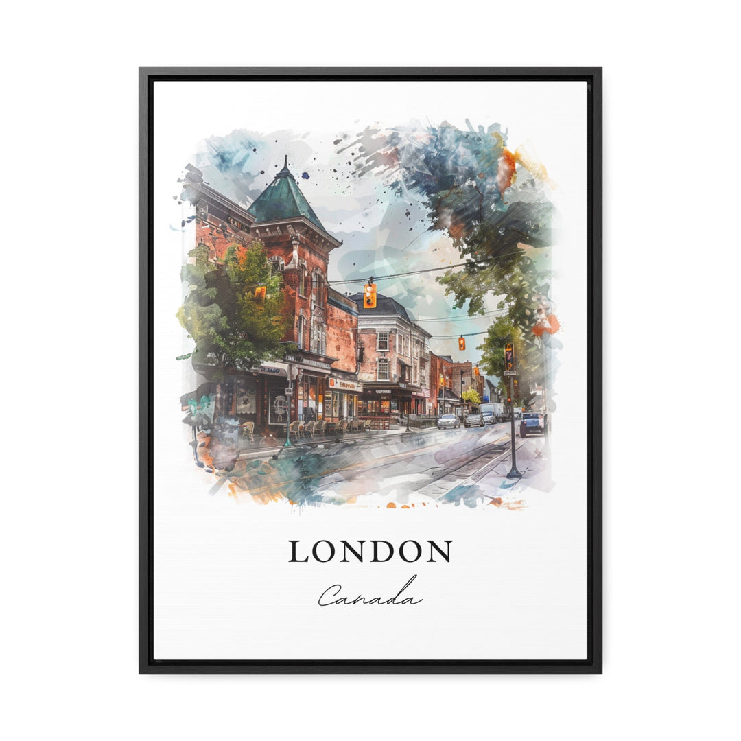 London Canada Wall Art, London Ontario Print, London Watercolor, London Lake Erie Gift,