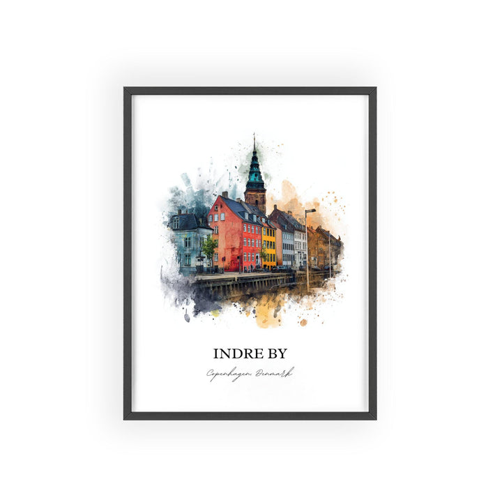 Indre By, Denmark – Watercolor Art Print