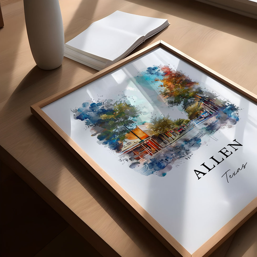 Allen Wall Art - Texas Print