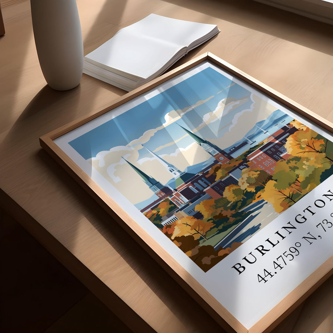 Burlington VT Wall Art - Vermont Print