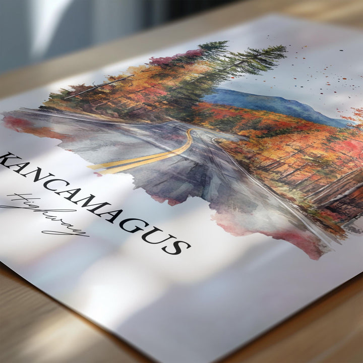 Kancamagus Highway Art, White Mountains NH Print, New Hampshire Artwork, Kancamagus Hwy Gift, Travel Print, Travel Poster, Housewarming Gift