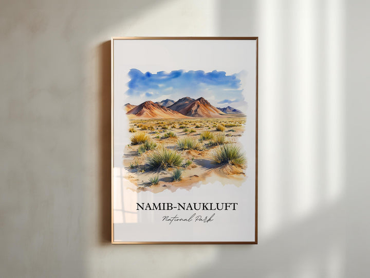 Namib-Naukluft National Park Art, Namibia Print, Namibia Watercolor Art, Namib-Naukluft Gift, Travel Print, Travel Poster, Housewarming Gift