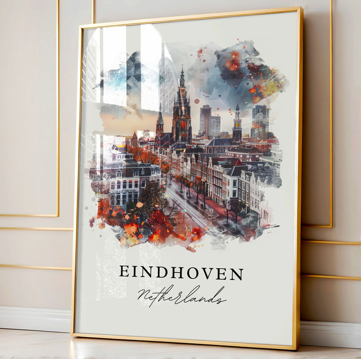 Eindhoven Wall Art, Eindhoven Print, Netherlands Wall Art, Eindhoven Gift, Travel Print, Travel Poster, Travel Gift, Housewarming Gift