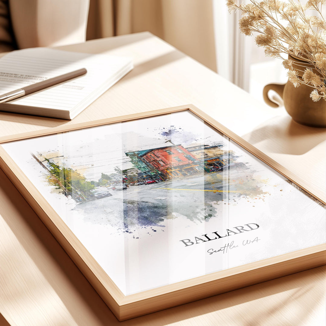 Ballard, Washington – Watercolor Art Print