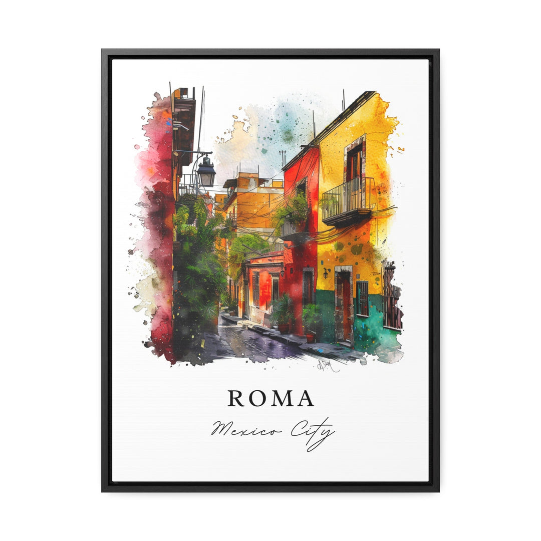 Roma Mexico City Wall Art, Roma Print, Roma CDMX Watercolor, Mexico City Gift, Travel Poster, Housewarming Gift