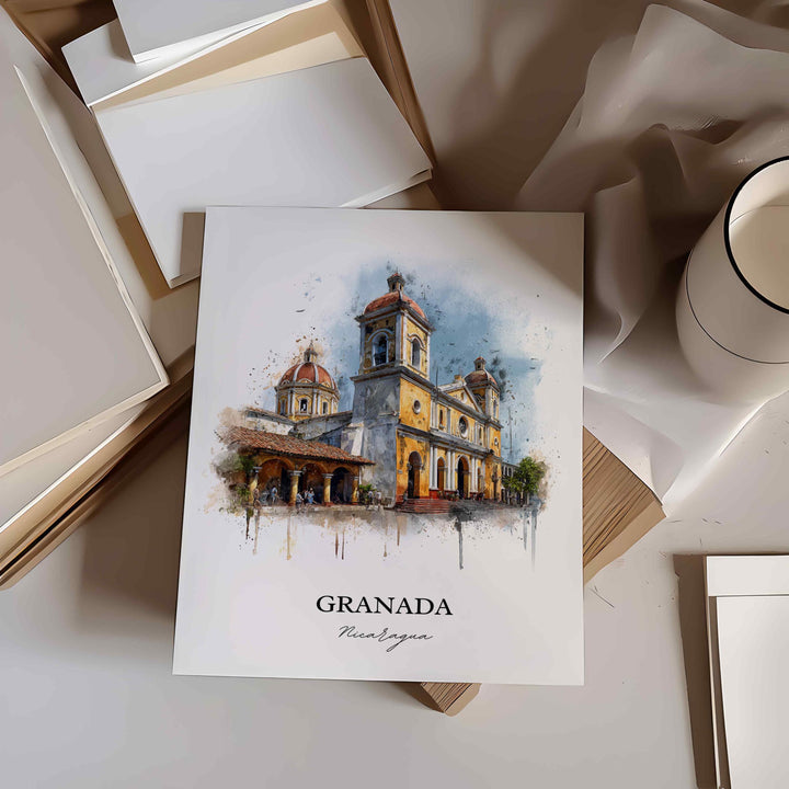 Granada, Nicaragua – Watercolor Art Print