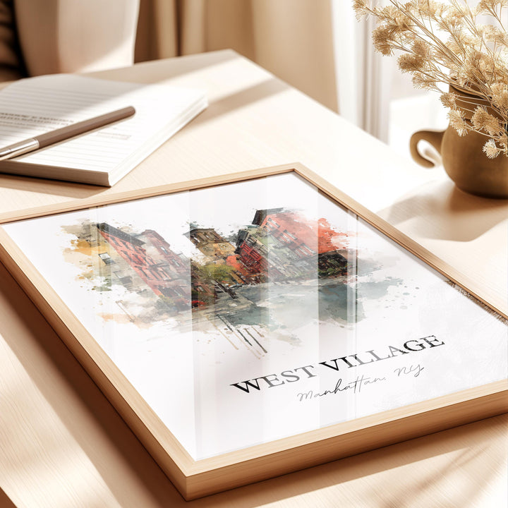 West Village, NYC – Watercolor Art Print