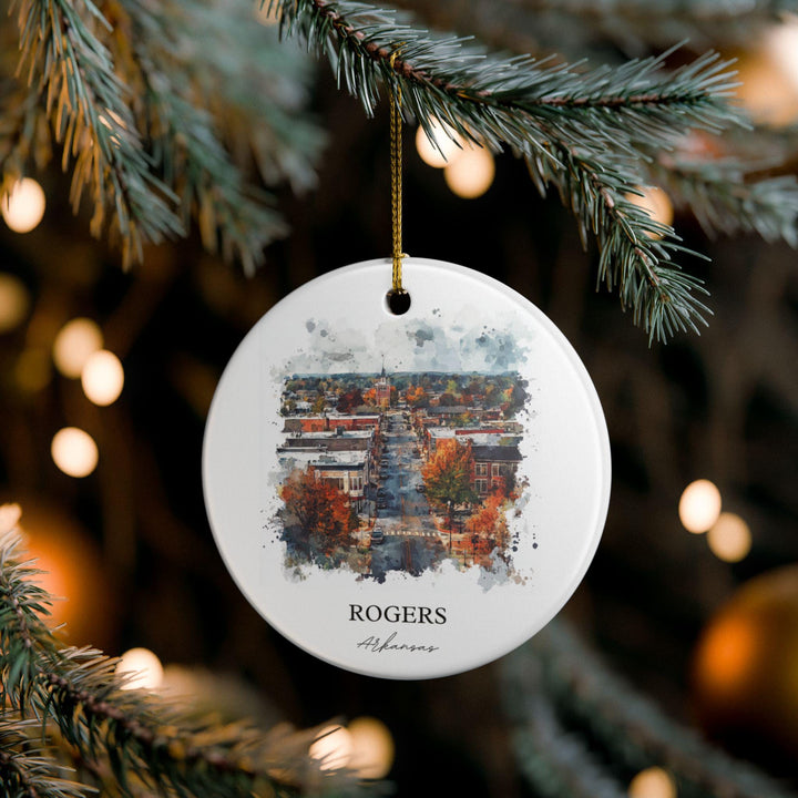 Rogers Arkansas Ornament: Unique Rogers AR Souvenir, Arkansas Xmas Decor, and Authentic Arkansas Gift