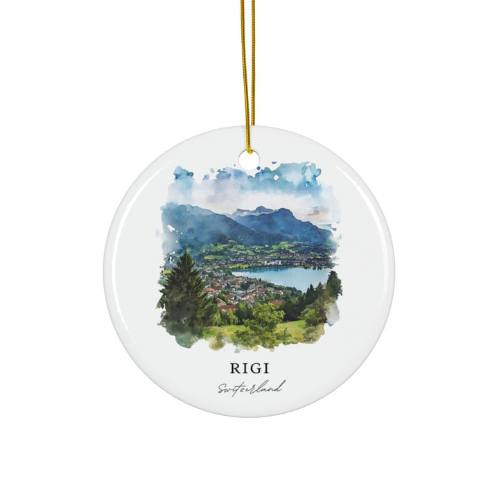 Rigi Switzerland Ornament: Unique Rigi Souvenir, Rigi Swizterland Xmas Decor, and Authentic Lucerne Christmas Gift