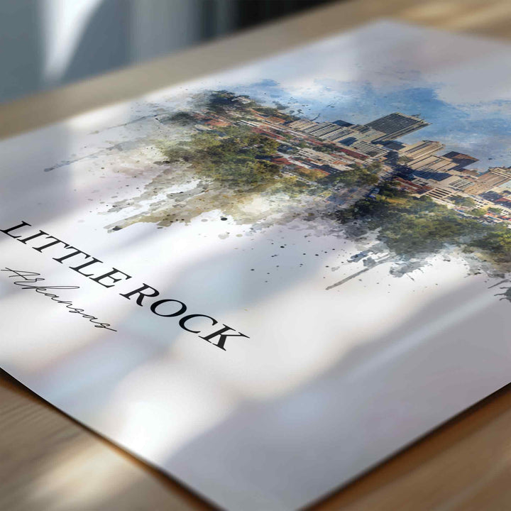 Little Rock, Arkansas – Watercolor Art Print