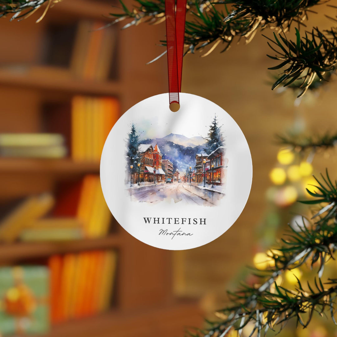 Whitefish MT Ornament: Unique Whitefish Souvenir, Whitefish Xmas Decor, and Authentic Whitefish Montana Gift