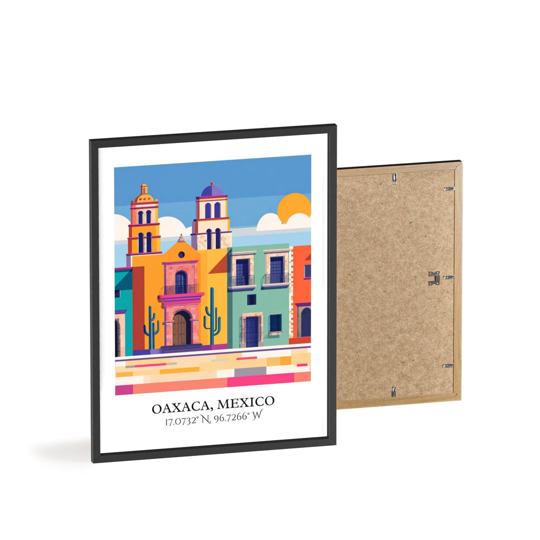 Oaxaca Art, Oaxaca Retro Travel Art, Oaxaca Mexico Home Decor, Mexico Gift, Mexico Travel Art, Travel Prints, Housewarming Gift