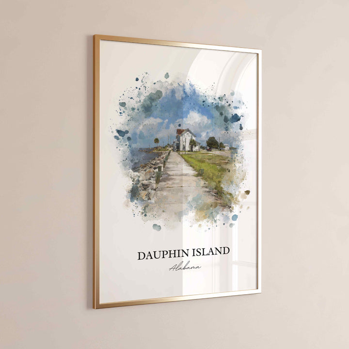 Dauphin Island, Alabama – Watercolor Art Print