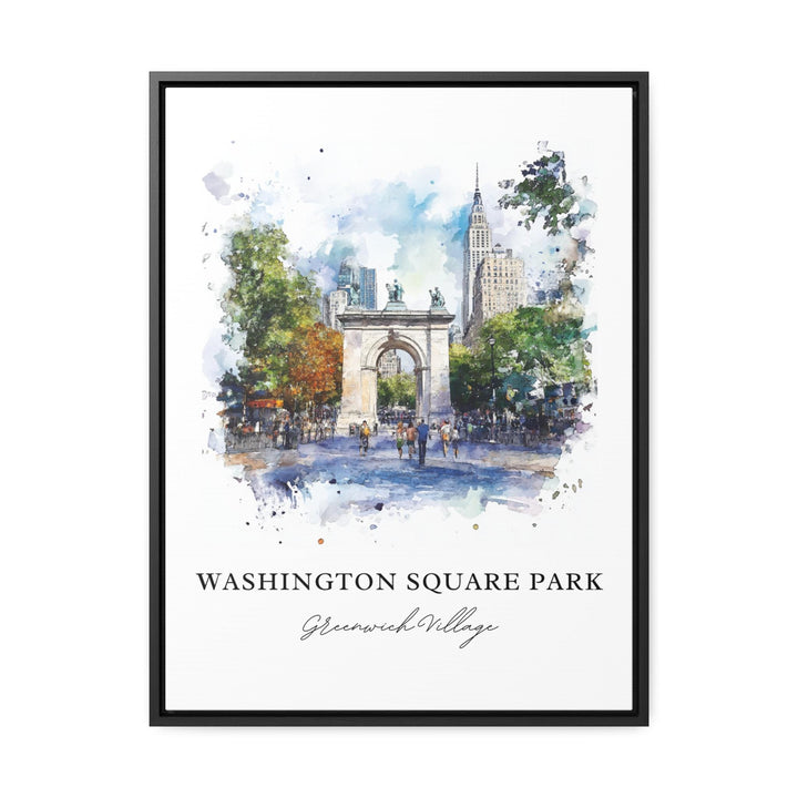 Washington Square Park NYC Art, Washington Square Print, Greenwich Village Watercolor Art,