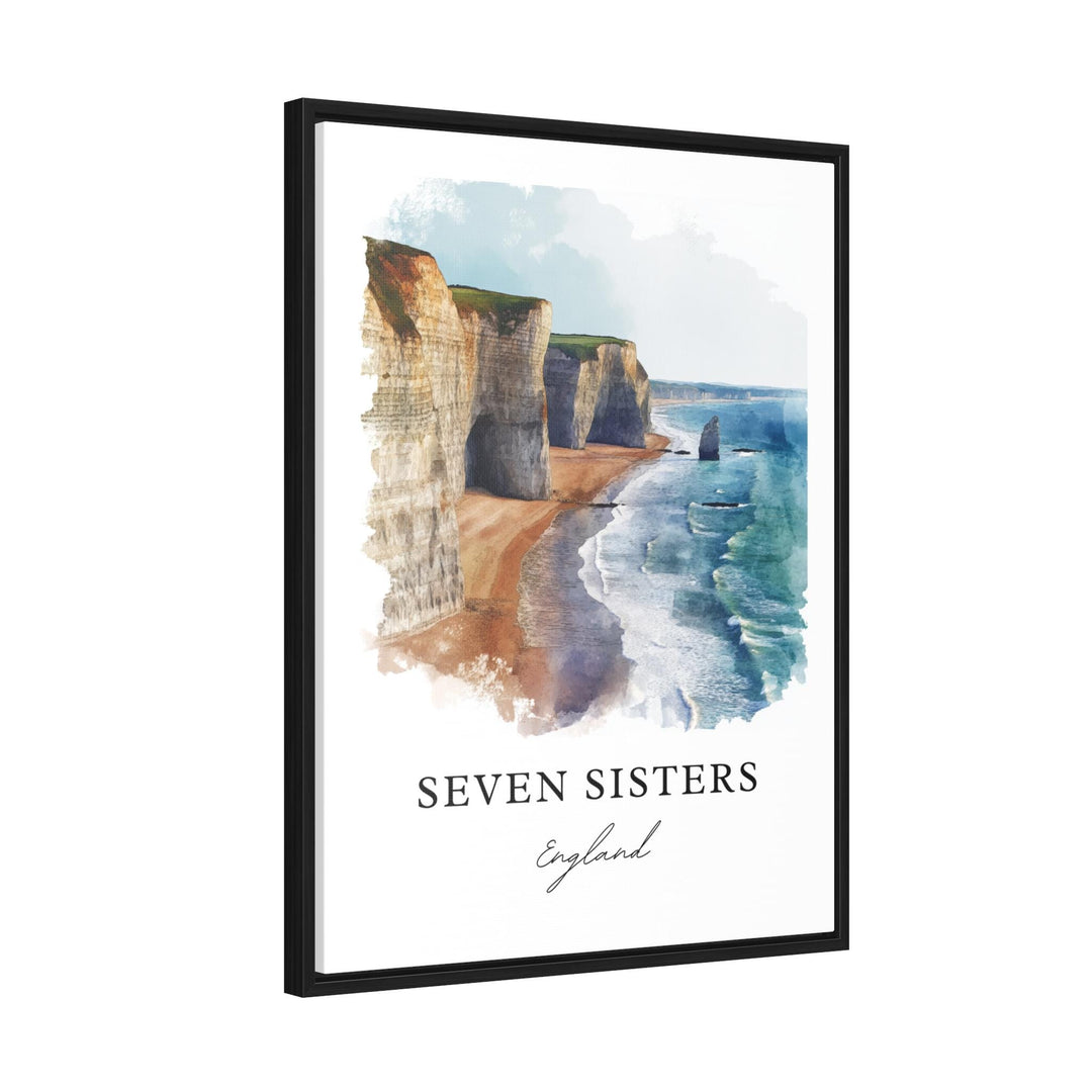 Seven Sisters Wall Art, East Sussex Print, Seven Sisters Cliffs Art, English Channel Gift, Travel Print, Travel Poster, Housewarming Gift