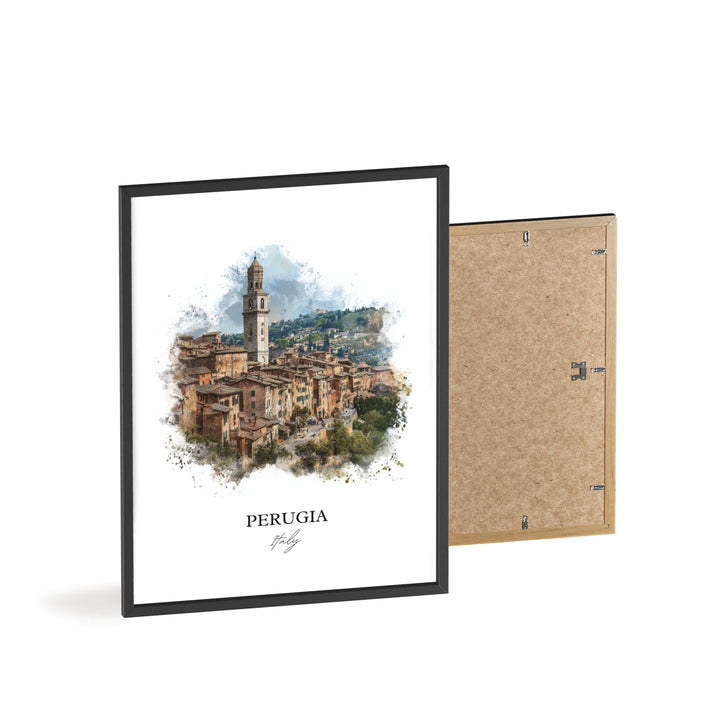 Perugia, Italy – Watercolor Art Print