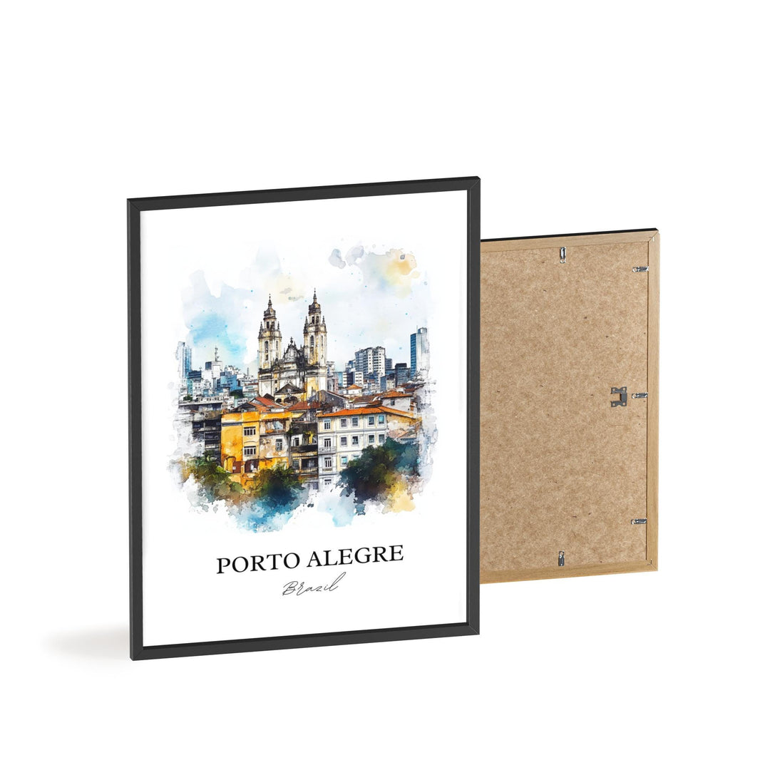 Porto Alegre, Brazil – Watercolor Art Print