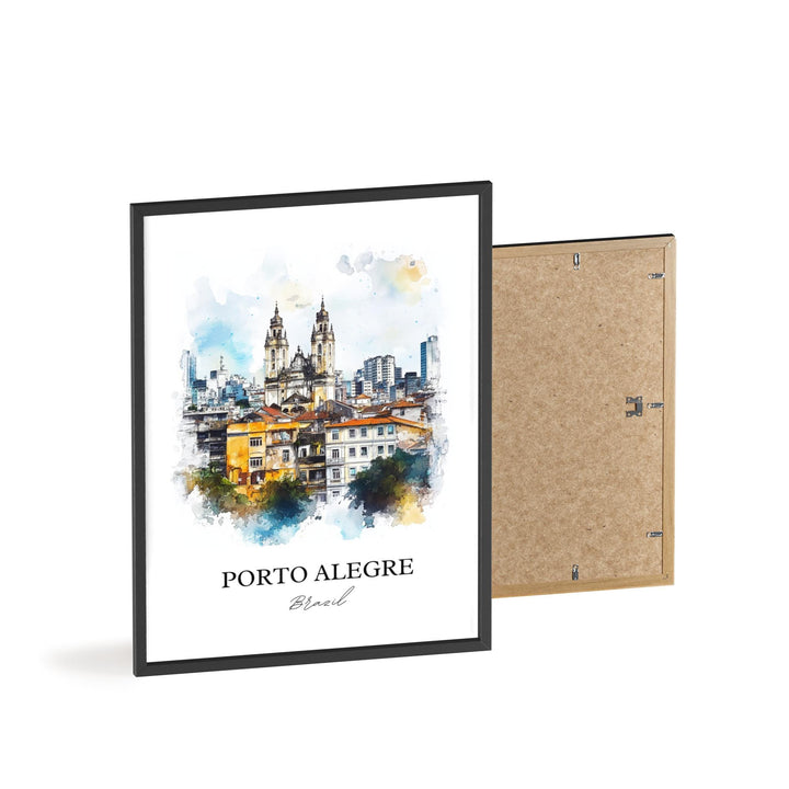 Porto Alegre, Brazil – Watercolor Art Print