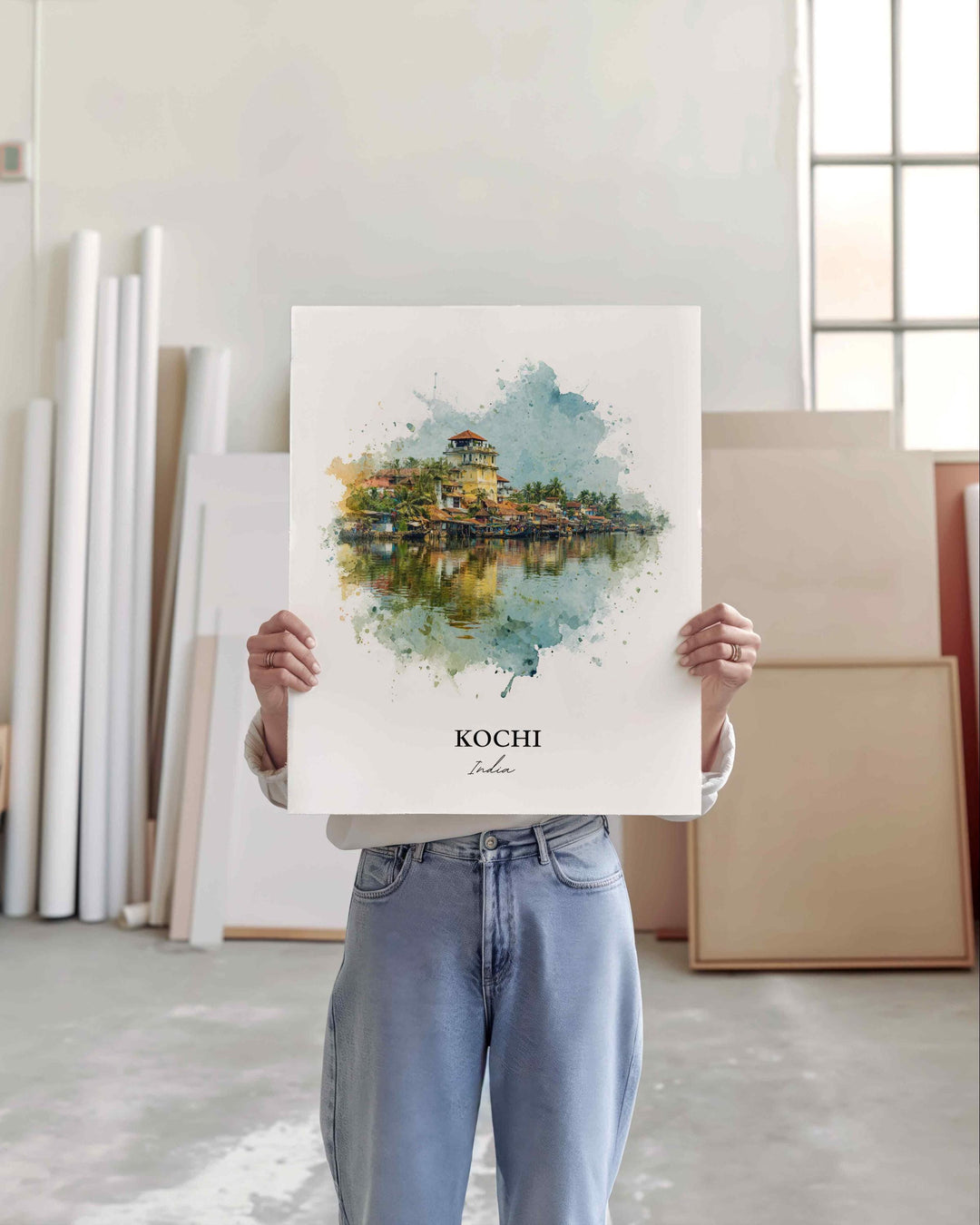 Kochi, Kerala – Watercolor Art Print