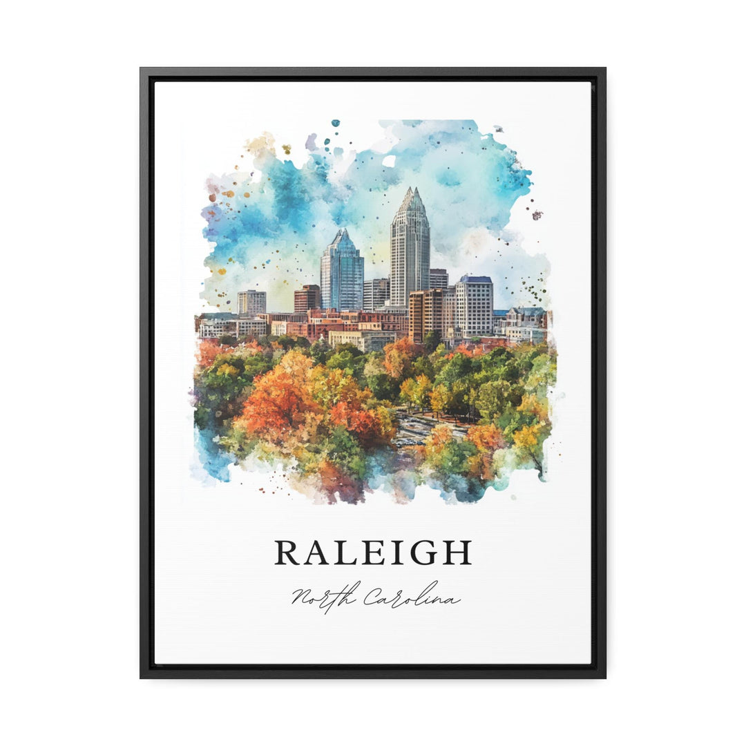 Raleigh NC Wall Art, Raleigh Print, Raleigh Watercolor Art, Raleigh North Carolina Gift,