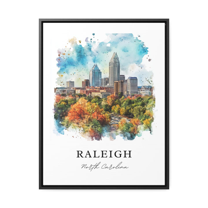 Raleigh NC Wall Art, Raleigh Print, Raleigh Watercolor Art, Raleigh North Carolina Gift,