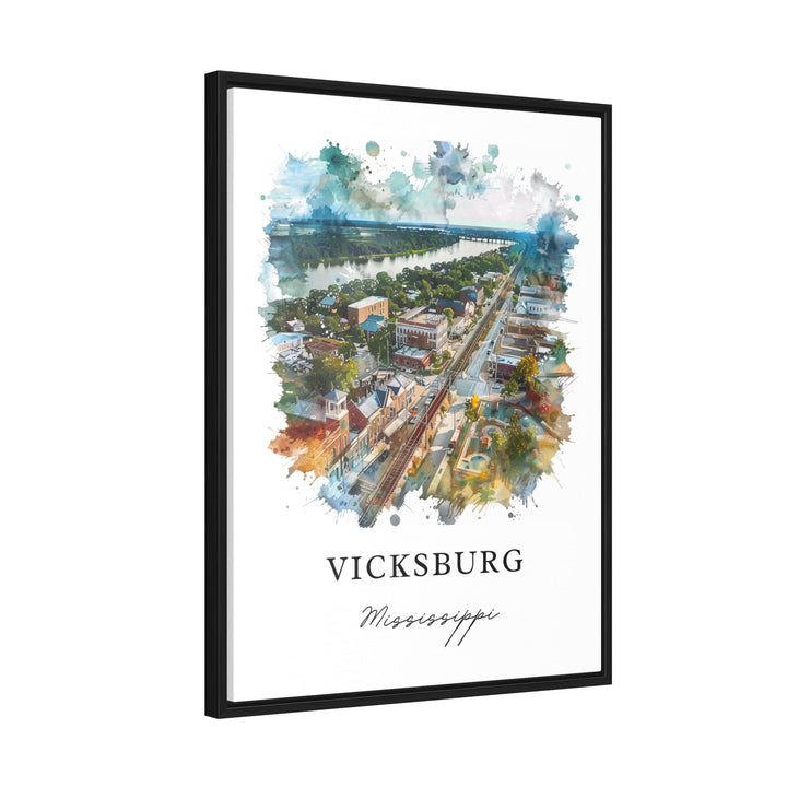 Vicksburg MS Art, Western Mississippi Print, Vicksburg Watercolor, Vicksburg Mississippi Gift, Travel Print, Travel Poster, Mississippi Gift