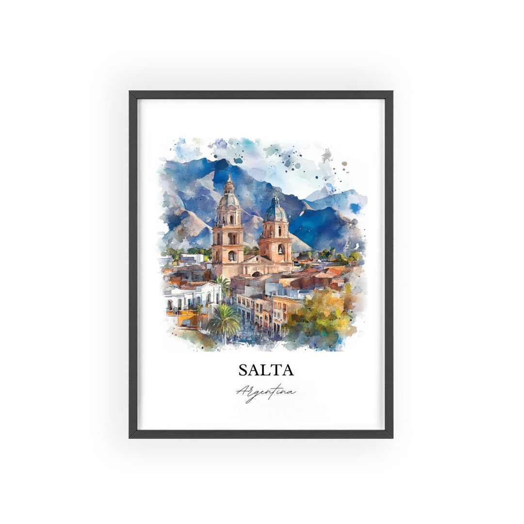 Salta Argentina Wall Art, Argentina Print, Argentina Watercolor Art, Salta Argentina Gift, Travel Print, Travel Poster, Housewarming Gift