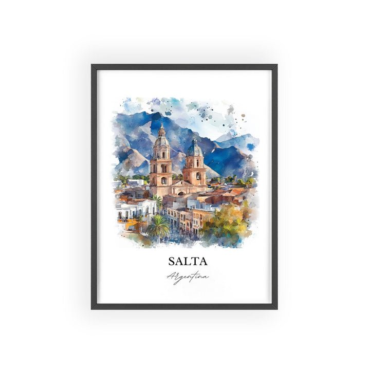 Salta Argentina Wall Art, Argentina Print, Argentina Watercolor Art, Salta Argentina Gift, Travel Print, Travel Poster, Housewarming Gift