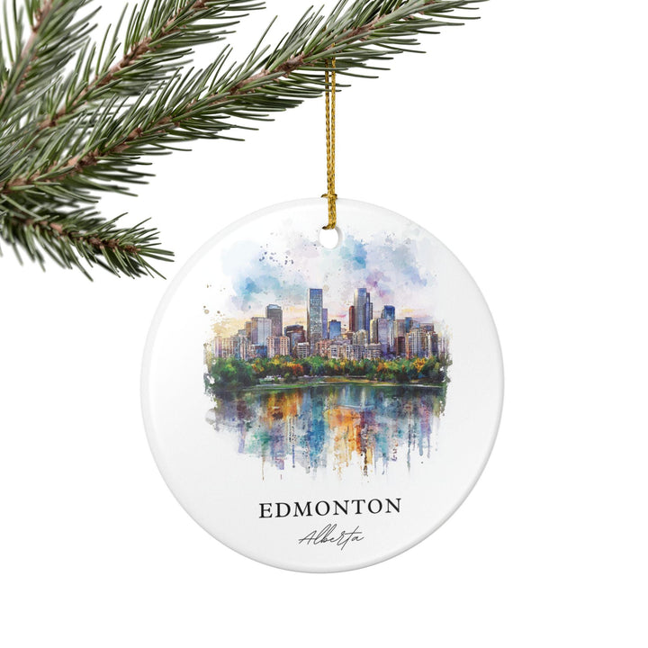 Edmonton Ornament: Unique Edmonton Souvenir, Edmonton Xmas Decor, and Authentic Edmonton Gift