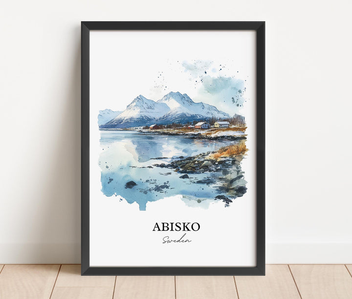 Abisko Travel Print Wall Art Abisko Wall Hanging Home Décor Abisko Gift Art Lovers Sweden Art Lover Gift Abisko Poster