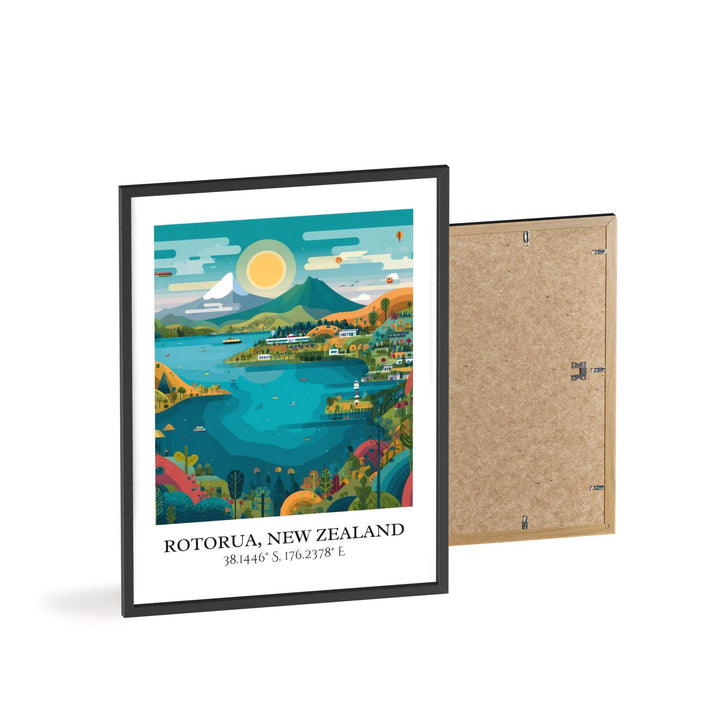 Rotorua, New Zealand – Watercolor Art Print