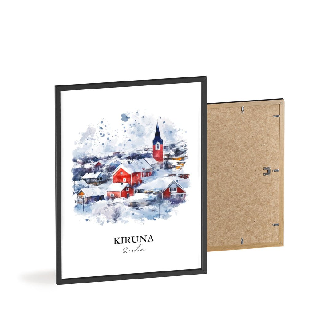 Kiruna Travel Print Wall Art Kiruna Wall Hanging Home Décor Kiruna Gift Art Lovers Sweden Art Lover Gift Kiruna Poster