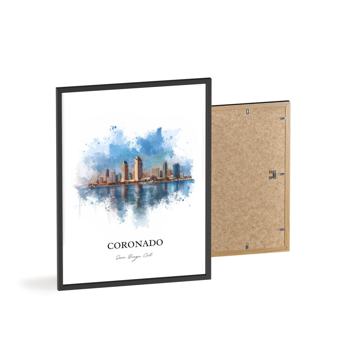 Coronado, California – Watercolor Art Print