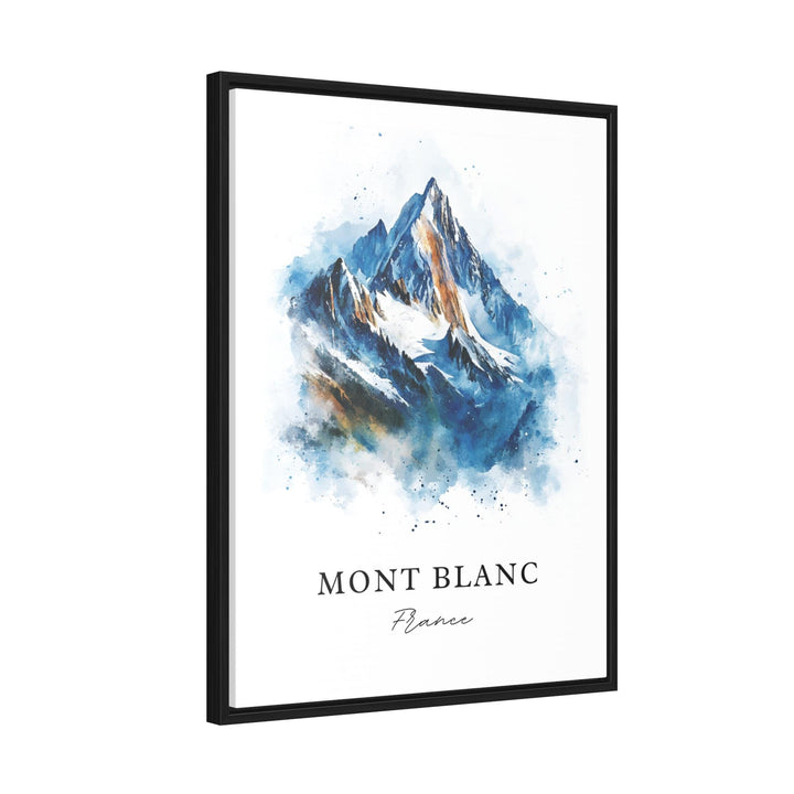 Mont Blanc Wall Art, Mont Blanc France Print, French Alps Watercolor, Mont Blanc France Gift,