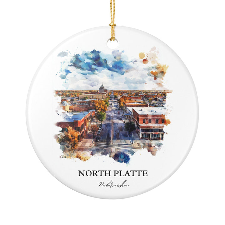 North Platte, Nebraska Ornament: Unique North Platte Souvenir, North Platte Xmas Decor, and Authentic North Platte Nebraska Gift