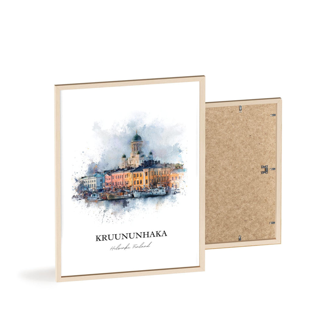 Kruununhaka, Finland – Watercolor Art Print
