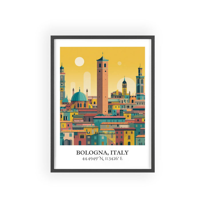 Bologna Italy Art, Bologna Retro Travel Art, Bologna Home Decor, Bologna Italy Gift, Italy Travel Art, Travel Prints, Housewarming Gift